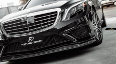 画像7: BENZ メルセデス・ベンツ S-Class W222 S63 フロントバンパー用リップスポイラー 本物DryCarbon ドライカーボン (7)