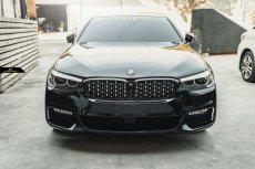 画像4: BMW G30 セダン G31 ツーリング フロント用 ダイヤモンド 艶ありブラックキドニーグリル センターグリル (4)