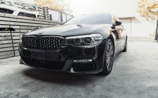 画像2: BMW G30 セダン G31 ツーリング フロント用 ダイヤモンド 艶ありブラックキドニーグリル センターグリル (2)