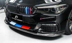 画像4: BMW 5シリーズ G30 セダン G31 ツーリング Mスポーツ フロント用リップスポイラー 本物DryCarbon ドライカーボン (4)