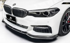 画像3: BMW 5シリーズ G30 セダン G31 ツーリング Mスポーツ フロント用リップスポイラー 本物DryCarbon ドライカーボン (3)