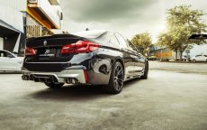 画像4: BMW 5シリーズ F90 M5 リアトバンパー用 カーボン ディフューザー DryCarbon 本物ドライカーボン (4)