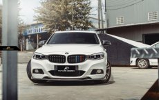 画像3: BMW 3シリーズ F34 3GT フロント用 青紺赤 艶ありブラックキドニーグリル センターグリル  (3)