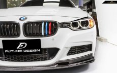 画像4: BMW 3シリーズ F30 セダン F31 ツーリング Mスポーツ フロント用 リップスポイラー 本物DryCarbon ドライカーボン (4)