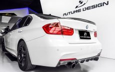 画像1: BMW 3シリーズ F30 セダン F31 ツーリング Mスポーツ用 リア ディフューザー 本物DryCarbon ドライカーボン (1)