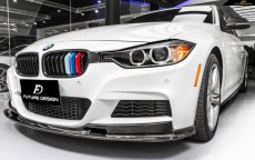 画像1: BMW 3シリーズ F30 セダン F31 ツーリング Mスポーツ フロント用 リップスポイラー 本物DryCarbon ドライカーボン (1)