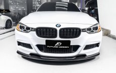 画像2: BMW 3シリーズ F30 セダン F31 ツーリング Mスポーツ フロント用 リップスポイラー 本物DryCarbon ドライカーボン (2)