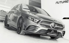 画像9: BENZ メルセデス・ベンツ W177 Aクラス フロント用A35 エディション1 ルック カナード スポイラー 7点セット A180 A200 ブラック (9)