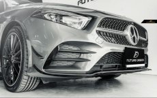 画像10: BENZ メルセデス・ベンツ A-Class セダン V177 フロント用A35 エディション1 ルック カナード スポイラー 7点セット A180 A200 ブラック (10)