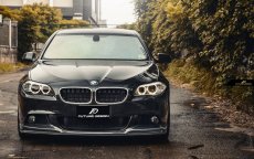 画像1: BMW 5シリーズ F10 F11 Mスポーツ フロントバンパー用リップスポイラー 本物カーボン Carbon  (1)