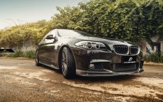 画像5: BMW 5シリーズ F10 F11 Mスポーツ フロントバンパー用リップスポイラー 本物カーボン Carbon  (5)