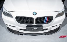 画像2: BMW 5シリーズ F10 セダン  M5ルックフロントバンパー用リップスポイラー 本物カーボン Carbon  (2)