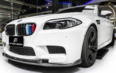 画像2: BMW 5シリーズ F10 セダン M5 フロントバンパー用リップスポイラー 本物ドライカーボン DryCarbon  (2)