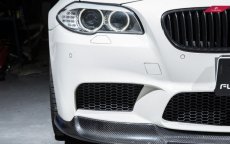 画像4: BMW 5シリーズ F10 セダン  M5ルックフロントバンパー用リップスポイラー 本物カーボン Carbon  (4)
