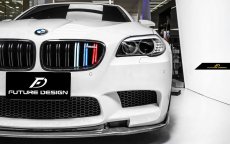 画像4: BMW 5シリーズ F10 セダン M5 フロントバンパー用リップスポイラー 本物ドライカーボン DryCarbon  (4)