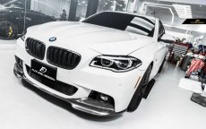 画像2: BMW 5シリーズ F10 F11 Mスポーツ フロントバンパー用リップスポイラー 本物カーボン Carbon  (2)