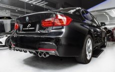 画像4: BMW 3シリーズ F30 セダン F31 ツーリング Mスポーツ用 リア ディフューザー 本物DryCarbon ドライカーボン (4)