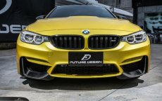 画像3: BMW 4シリーズ F82 M4 フロントバンパー用 スプリッター スポイラー 本物DryCarbon ドライカーボン (3)