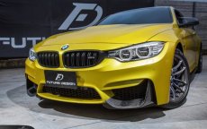 画像4: BMW 4シリーズ F82 M4 フロントバンパー用 スプリッター スポイラー 本物DryCarbon ドライカーボン (4)