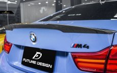 画像1: BMW 4シリーズ F82 M4 トランク用 リア スポイラー 本物DryCarbon ドライカーボン (1)