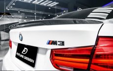 画像1: BMW 3シリーズ F30 セダン トランク用 リアスポイラー 本物DryCarbon ドライカーボン (1)