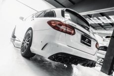 画像3: BENZ メルセデス・ベンツ C-Class S205 ステーションワゴン C43仕様 リア ディフューザー 艶ありブラック (3)