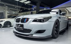 画像3: BMW 5シリーズ E60 E61 M5 フロントバンパー用リップスポイラー Carbon 本物カーボン (3)