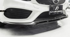 画像11: BENZ ベンツ W205 セダン S205 ワゴン 前期車 AMGバンパー用 アンダーリップ カーボンリップスポイラー 本物DryCarbon Carbon (11)