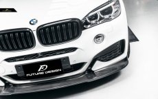 画像7: BMW Xシリーズ X6 F16 Mスポーツ フロントバンパー用リップスポイラー 本物DryCarbon ドライカーボン (7)