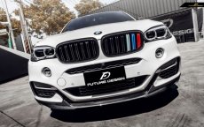 画像12: BMW Xシリーズ X6 F16 Mスポーツ フロントバンパー用リップスポイラー 本物DryCarbon ドライカーボン (12)