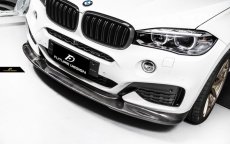 画像3: BMW Xシリーズ X6 F16 Mスポーツ フロントバンパー用リップスポイラー 本物DryCarbon ドライカーボン (3)