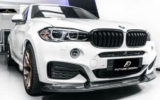 画像5: BMW Xシリーズ X6 F16 Mスポーツ フロントバンパー用リップスポイラー 本物DryCarbon ドライカーボン (5)