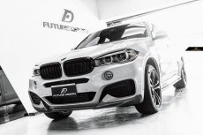 画像5: BMW Xシリーズ X6 F16 Mスポーツ フロントバンパー用リップスポイラー 本物DryCarbon ドライカーボン (5)