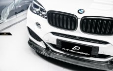 画像6: BMW Xシリーズ X6 F16 Mスポーツ フロントバンパー用リップスポイラー 本物DryCarbon ドライカーボン (6)