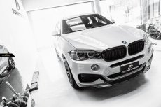 画像4: BMW Xシリーズ X6 F16 Mスポーツ フロントバンパー用リップスポイラー 本物DryCarbon ドライカーボン (4)