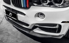 画像1: BMW Xシリーズ X6 F16 Mスポーツ フロントバンパー用リップスポイラー 本物DryCarbon ドライカーボン (1)