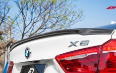 画像1: BMW X6 F16 X6M F86 トランク用リアスポイラー DryCarbon 本物ドライカーボン (1)