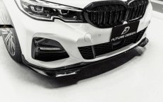 画像5: BMW 3シリーズ G20 G21 フロントバンパー用リップスポイラー 艶あり黒 3点セット (5)