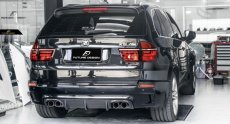 画像2: BMW Xシリーズ X5M E70 リアバンパー 用リア ディフューザー DryCarbon 本物ドライカーボン (2)
