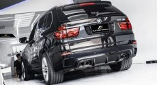 画像4: BMW Xシリーズ X5M E70 リアバンパー 用リア ディフューザー DryCarbon 本物ドライカーボン (4)