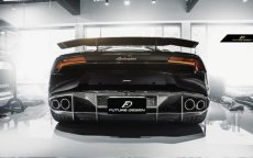 画像1: Lamborghini ランボルギーニ Huracan ウラカン LP580-2 カーボン リア ディフューザー 本物DryCarbon (1)