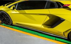 画像7: Lamborghini ランボルギーニ LP700-4 サイド用スカート ステップ スポイラー 本物DryCarbon ドライカーボン (7)