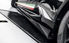 画像4: Lamborghini ランボルギーニ Huracan ウラカン LP580-2 カーボン サイドスカート 本物DryCarbon ドライカーボン (4)