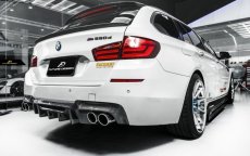 画像6: BMW 5シリーズ F10 セダン F11ツーリング Mスポーツ M5 リアバンパー用ディフューザー 本物ドライカーボン DryCarbon (6)