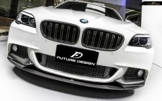 画像2: BMW 5シリーズ F10 F11 フロント用 艶ありブラックキドニーグリル センターグリル (2)