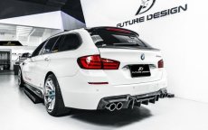 画像3: BMW 5シリーズ F10 セダン F11ツーリング Mスポーツ M5 リアバンパー用ディフューザー 本物ドライカーボン DryCarbon (3)