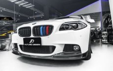 画像6: BMW 5シリーズ F10 F11 フロント用 青紺赤 艶ありブラックキドニーグリル センターグリル (6)