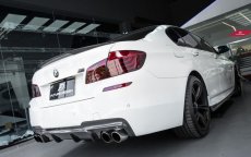 画像3: BMW 5シリーズ F10 セダン F11ツーリング Mスポーツ リアバンパー用ディフューザー 本物ドライカーボン DryCarbon (3)