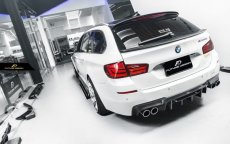 画像2: BMW 5シリーズ F10 セダン F11ツーリング Mスポーツ M5 リアバンパー用ディフューザー 本物ドライカーボン DryCarbon (2)