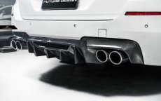 画像1: BMW 5シリーズ F10 セダン F11ツーリング Mスポーツ M5 リアバンパー用ディフューザー 本物ドライカーボン DryCarbon (1)